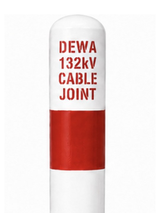 Marker head stencilled DEWA 132kV CABLE JOINT