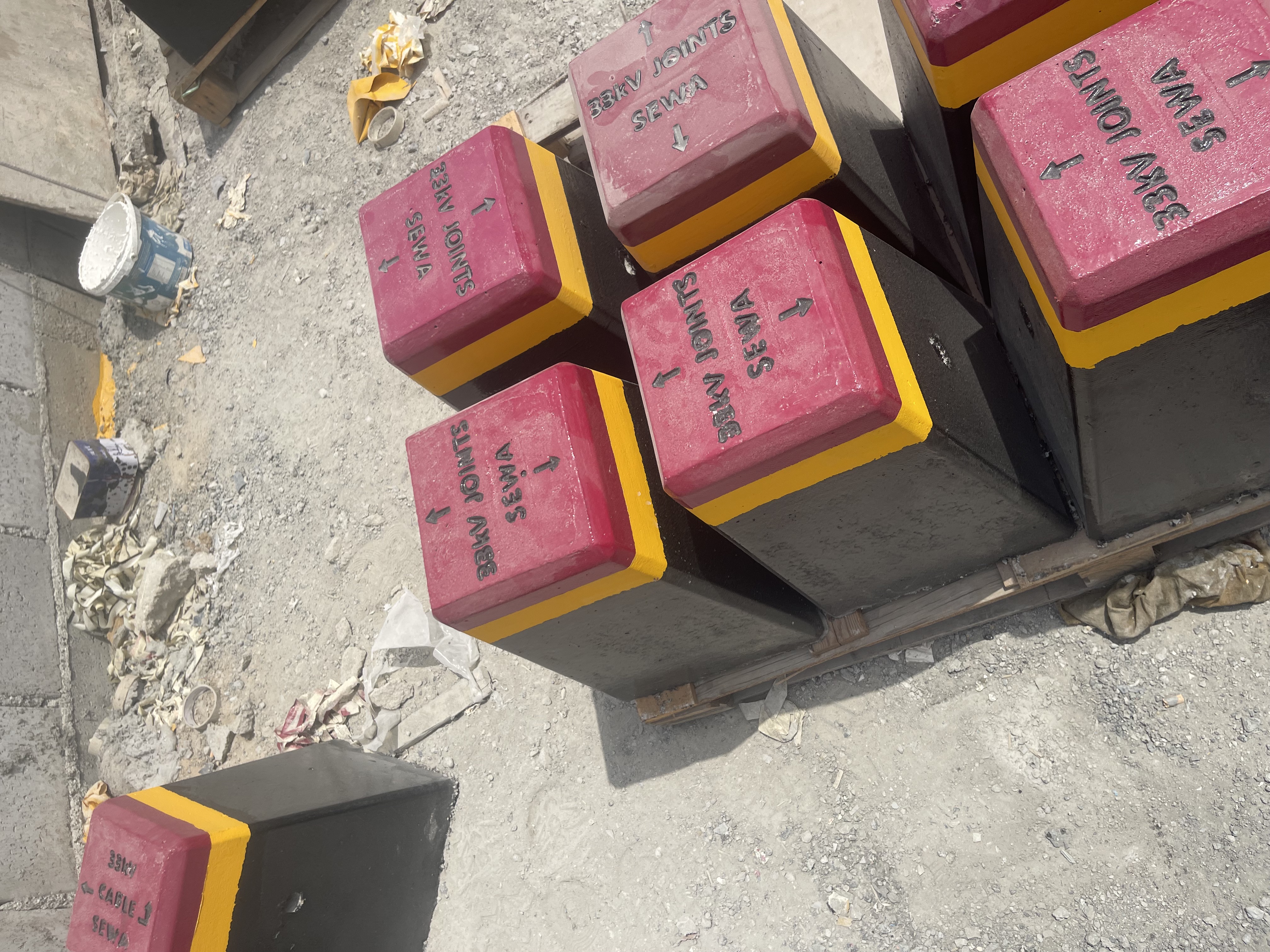 SEWA 33kV joint markers, finished heads